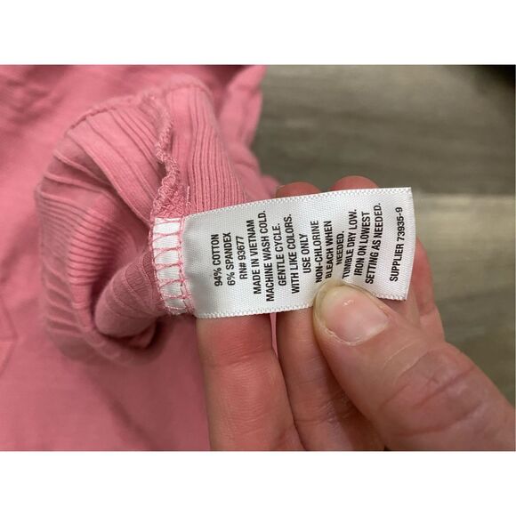 ANA A New Approach Pink Striped V-Neck Blouse Cotton Top, Size XXL - Picture 6 of 10